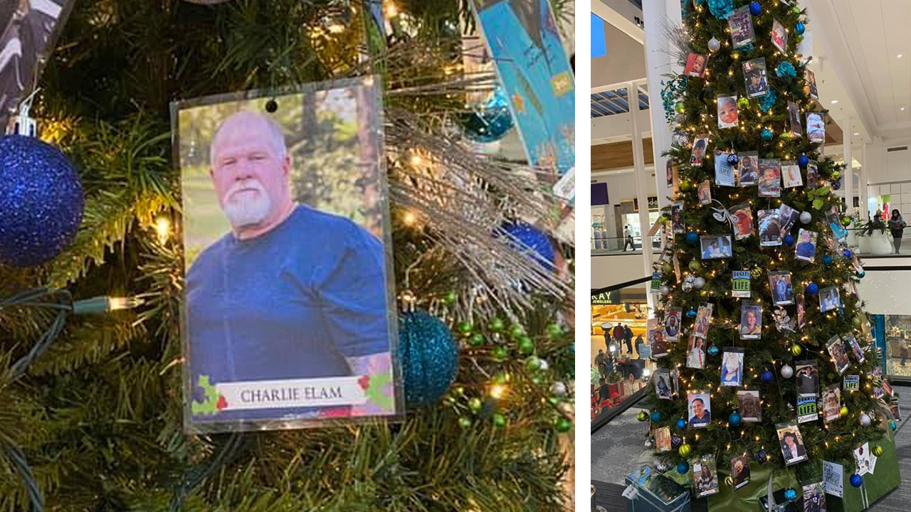 The late Charlie Elam’s photo ornament is part of the Gift of Life Donor Tree displays honoring organ donors over the past year. Elam was a shift serviceman at Entergy Mississippi and had been with the company for 40 years at the time of his death.